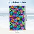 thumbnail image 4 of Colorful Halloween Pumpkin Pattern Large Beach Towel - Plush Thick Cotton Pool Towel, Adult Beach Towels, 4 of 17