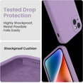 thumbnail image 4 of for iPhone 13 Case, Silicone Upgraded [Camera Protection] Phone Case with [2 Screen Protectors], Soft Anti-Scratch Microfiber Lining Inside, 6.1 inch, Light Purple, 4 of 11