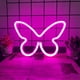 thumbnail image 5 of Letrero de neón con forma de mariposa, luz de pared de neón rosa, luz de noche con forma de mariposa que funciona con USB o pilas, para dormitorio de niñas, letrero de neón LED, letrero de, 5 of 7