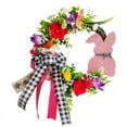 thumbnail image 2 of geerera Easter Wreath with Colorful Daisies & Bow, Farmhouse Spring Door Decor with Artificial Greenery, for Front Door Hanging, Wall Decor, Window Display, 2 of 7