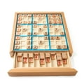 thumbnail image 3 of Sudoku Juego de mesa Sudoku de madera con cajón, tablero de ajedrez de 81 cuadrículas, rompecabezas TOMSHOO Sudoku, 3 of 7