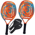thumbnail image 1 of Raquetas de tenis de playa Camewin 400601 rojas y naranjas, paquete de 2, 1 of 6