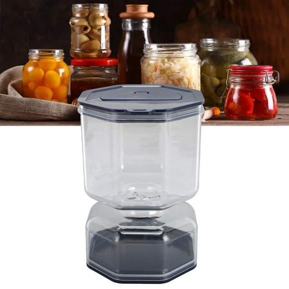 Pickle Jar with Strainer Flip, Plastic Pickle and Olive Hourglass Jar Leakproof Pickle Container with Strainer, Innovative Pickle  Separator Jar for Olive, Onions, Gherkin