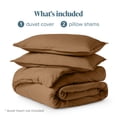 thumbnail image 3 of Bare Home Luxury Duvet Cover and Sham Set - Premium 1800 Collection - Ultra-Soft - California King, Caramel, 3-Pieces, 3 of 10