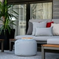 thumbnail image 2 of Gouchee Home Soleil Indoor/Outdoor Ottoman – Water-Repellent Silver Pouf with Polystyrene Bead Filling, Lightweight & Durable for Patio, Balcony, or Living Room, 2 of 6