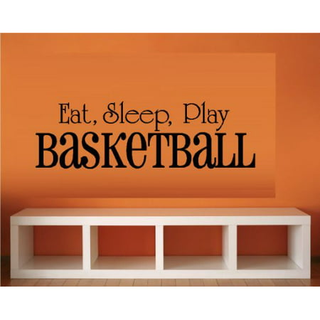 Decal ~ EAT SLEEP PLAY BASKETBALL #3~ WALL DECAL, 8