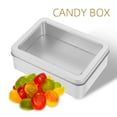 thumbnail image 3 of CRILSTYLEO 4Ud Caja Metálica Rectangular De Estaño Con Transparente Para Almacenamiento De Dulces Y Objetos Pequeños, 3 of 6