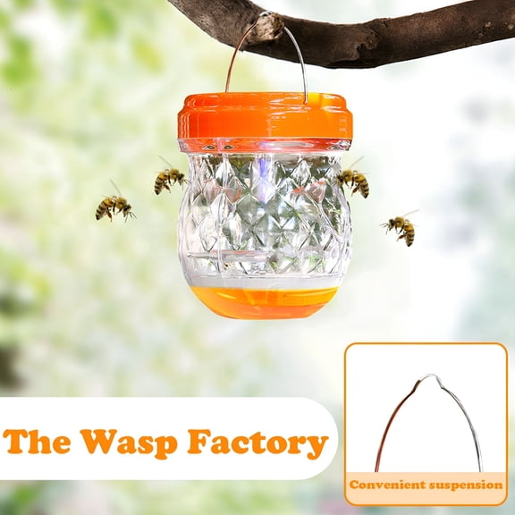 ACDANC Solar Fly Traps Outdoor Hanging Insect Fly Catcher Outdoor Hanging Ranch Fly Traps Reusable Fly Repellent Killer Deterrent for Garden/Camping/Pasture/Orchard