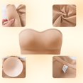 thumbnail image 4 of Zpanxa Bras for Women, Women's Plus Size Strapless Bra Padded No Underwire Non Slip Silicone Band Seamless Bustier, 4 of 7