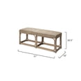 thumbnail image 3 of Jamie Young Co Avery 20.5" Indoor Traditional Rattan Bench in Matte Gray, 3 of 5