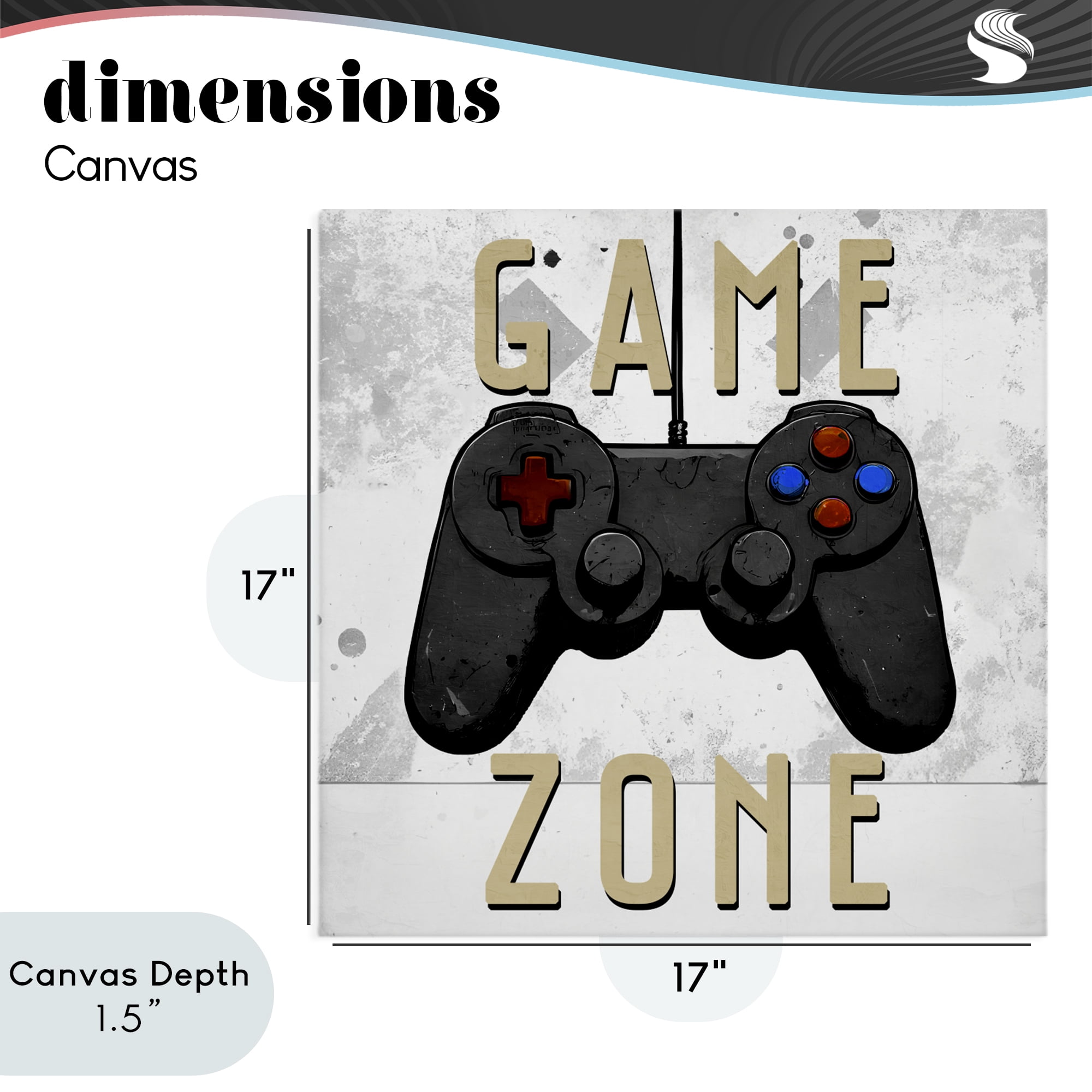 Stupell Industries Game Zone Control Canvas Wall Art, design by Kim Allen