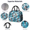 thumbnail image 4 of Insulated Lunch Bag for Women, Floral Print Oxford Fabric Lunch Box, Leakproof Thermal Cooler Tote for Work, School & Picnic, Camo, Camouflage Print, 4 of 5