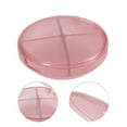 thumbnail image 3 of Unique Bargains 1 Pc 4 Grids Circular Single-Layer Pill Case Durable for Travel Pink, 3 of 6
