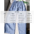 thumbnail image 4 of Bloomae Womens Wide Leg Pants Summer Casual Drawstring Wide Smoked Elastic High Waist Comfy Pleated Lounge Pant Lightweight Casual Loose Slacks Work Busines Trousers with Pockets, 4 of 8