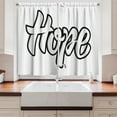 thumbnail image 2 of Ambesonne Hope Kitchen Curtains, Hand Drawn Uplifting Words, 55"x39", Black and White, 2 of 3