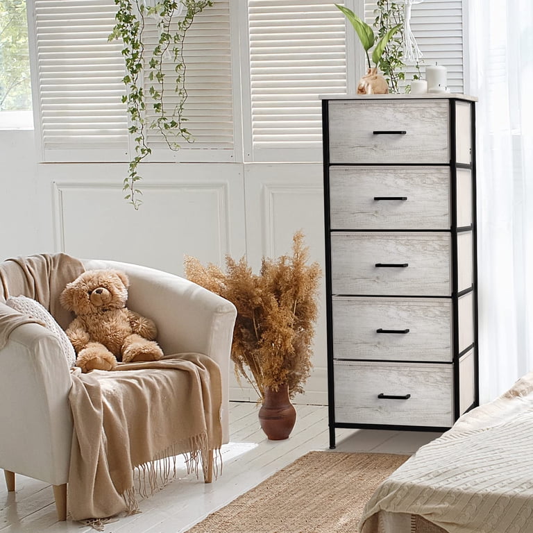 Sorbus Slender Fabric Storage Dresser - Stand Up Tower with 5 Drawers for  Bedroom, Dorm, Office - Walmart.com