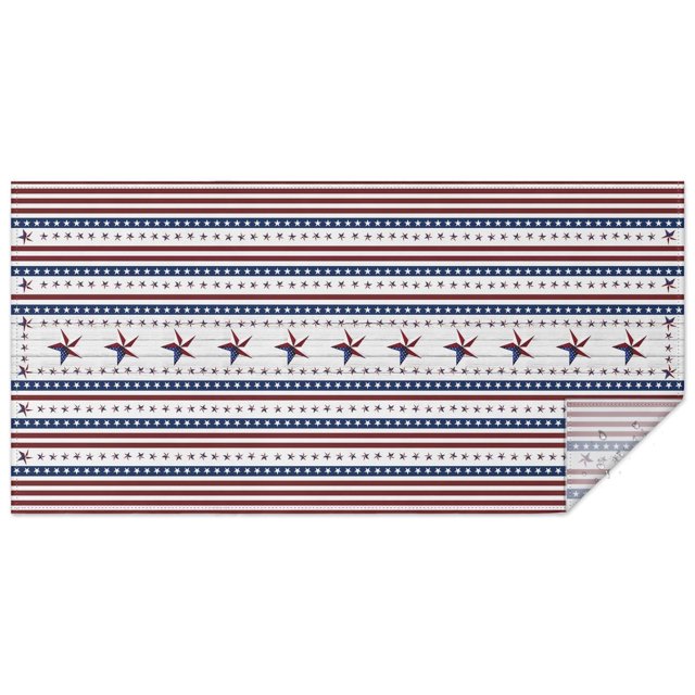 American Flag Independence Day Patriotic Table Cloth,Wrinkle Free Table Cover with Polyester,Waterproof Reusable Tablecloth for Kitchen Picnic Party (Rectangle,60x120inch)