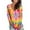 Hot Pink, variant on Womens V Neck Long Sleeve Tops Oversized Loose Fit Colorful Tie Dye Tees Graphic Pattern Printed Casual Wear T-Shirts