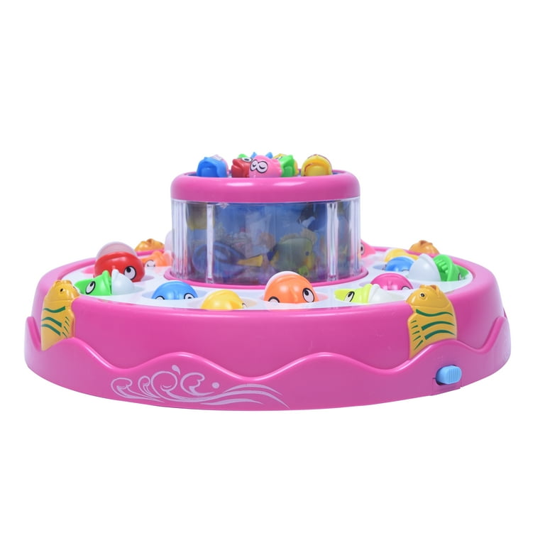 USToyOutlet Let's Fish Spinning Fishing Game - Pink 