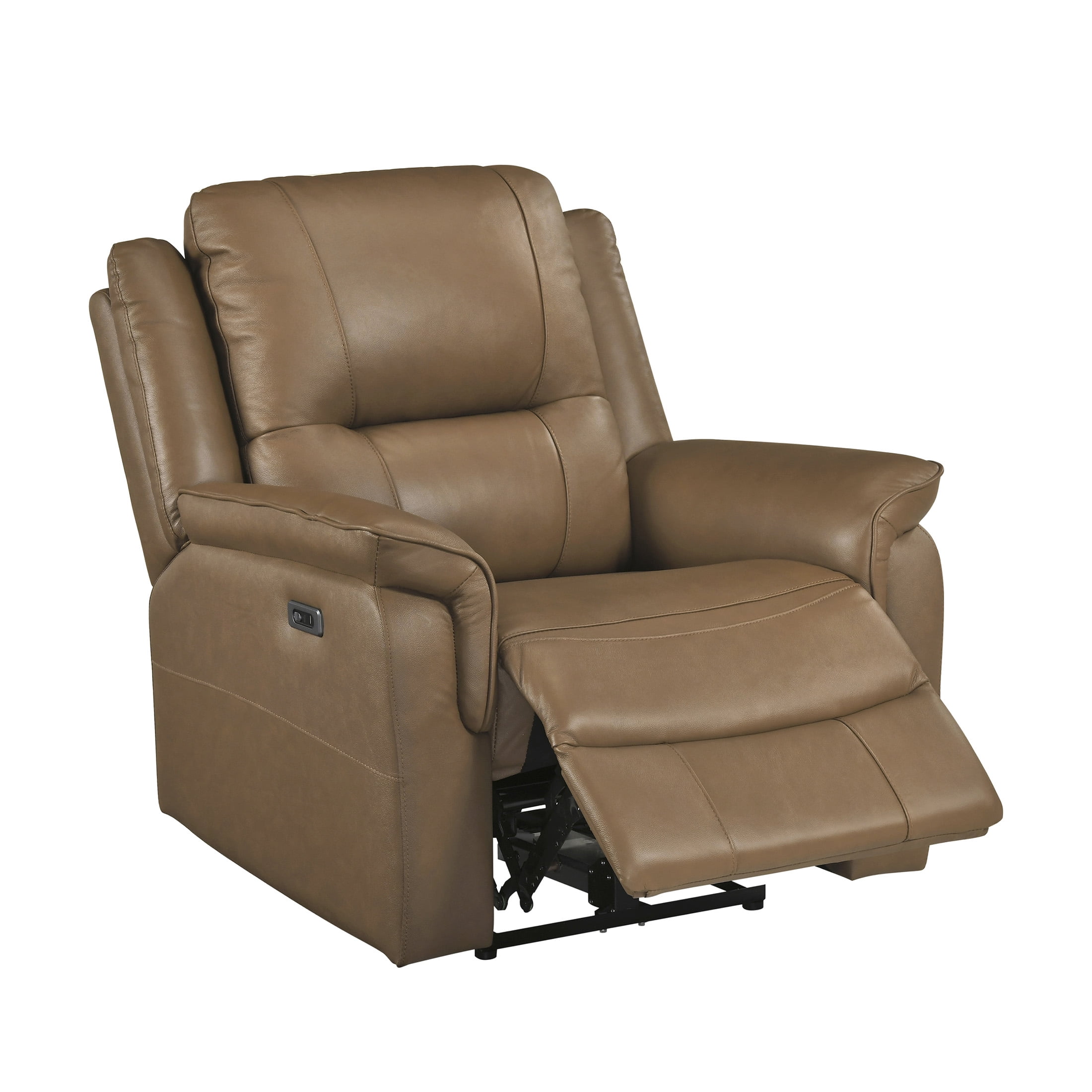 OakvillePark Monterra Leather Match Power Reclining Chair, Brown