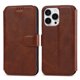 thumbnail image 1 of (Marrón) Funda protectora para iPhone 14 ProMax, Funda de TPU a prueba de golpes, Funda tipo cartera de cuero PU, Ranura para tarjeta, Cierre magnético, 1 of 5