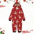 thumbnail image 2 of Odeerbi Christmas Onesie Pajamas for Family Holiday Sleep Jumpsuit Long Sleeve Family Christmas Pajamas Matching Sets Kids Printed Loungewear Jumpsuit Sleepwear Xmas PJs Set Red, 2 of 6