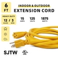 thumbnail image 2 of Cable de extensión para exteriores EP, 6 pies, 12/3, SJTW, 15 A, 125 V UL, amarillo, 2 of 7