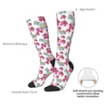 thumbnail image 5 of Picia Women Crew Soft Moisture-wicking Socks Watercolor Flowers Pattern Design Cotton Socks, One Size fit All, 5 of 9