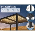 thumbnail image 4 of Heynemo 10'x12' Adjustable Louvered Pergola, Metal Hardtop Pergola with Adjustable Roof, Heavy-Duty Outdoor Pergola for Patio, Deck, Garden, Yard, Black, 4 of 10