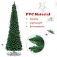 thumbnail image 5 of 8 Feet PVC Artificial Slim Pencil National Christmas Tree with Metal Stand, 5 of 9