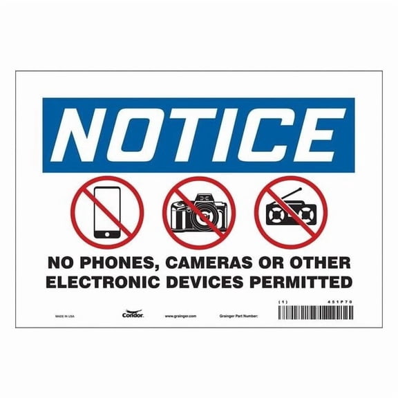 Condor Safety Sign,7 in x 10 in,Vinyl 451P70