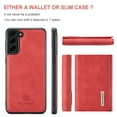 thumbnail image 2 of SaniMore Case for Samsung Galaxy S24 Plus 6.6" 2024, PU Leather Case Soft TPU Inner Detachable Magnetic Folding Wallet Card Slots Kickstand Anti-drop Shockproof 360°Protection Case, Red, 2 of 9
