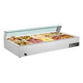 thumbnail image 6 of VEVOR Commercial Food Warmer, 1700W Electric Stainless Steel Steam Food Warmer with Glass Cover, 10-Pan Countertop Buffet Bain Marie with Soup & Perforated Ladles, for Catering, Restaurant & Party, 6 of 9