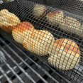 thumbnail image 4 of Cylinder Grilling Basket Stainless Steel Barbecue Net Vegetables Meat Bbq Basket, 4 of 5