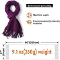 thumbnail image 4 of Bufanda y chal de pashmina de lana para mujeres y hombres, chal de pashmina, manta para bodas, fiestas y niñas, bufandas grandes y suaves., 4 of 5
