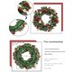 thumbnail image 4 of Corona de Navidad artificial YONGSHENG con adornos de bolas para puerta de entrada y jardín, 4 of 5