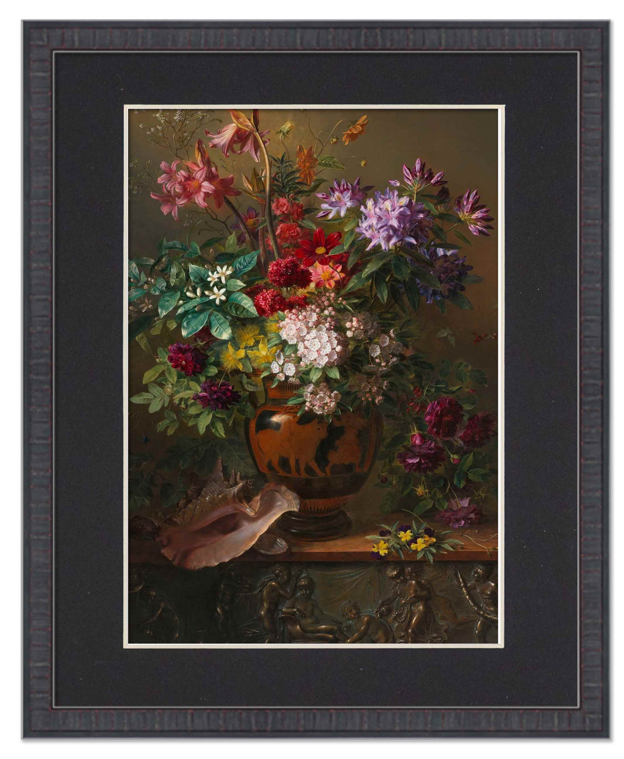 16x20 Frame Mahogany With Black Picture Mat For 16x20 Photo - Mahogany 18x24 Frame To Display Print