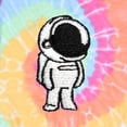 thumbnail image 2 of Dalix Astronaut Embroidered Fleece Tie Dye Wash Long Sleeve Crewneck Sweatshirt Mens in Tie Dye Rainbow S Small, 2 of 5