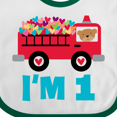 thumbnail image 4 of Inktastic 1st Birthday Fire Truck Boys or Girls Baby Bib, 4 of 4