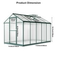 thumbnail image 6 of Ataucjin 4x6.25 Ft Heavy Duty Greenhouse for Outdoors with Doors and Adjustable Roof Vent Windows,Walk-in Large Sunhouse for Backyard Gardening,Plant Hot House with Reinforced Frame（ship in 2 boxes）, 6 of 7