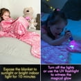 thumbnail image 6 of Glow in The Dark Mermaid Tail Blanket for Girls, Snuggle Girls Throw, Plush Cozy Soft Fleece Girls Blanket Age 1-10, Toddler, Birthday Gift, Sleeping Bag All Seasons,Pink, 6 of 9