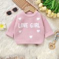 thumbnail image 2 of Gpaecead 6M-3T Toddler Baby Girls Toddler Knit Sweater Cute Round Neck Long Sleeve Pullover Sweatshirt Warm Kids Tops Pink, 2 of 6