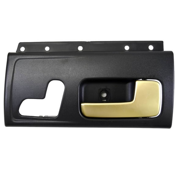 PT Auto Warehouse FO-2385MA-FR - Inner Interior Inside Door Handle, Black Housing with Chrome Lever (Golden Brush) - Passenger Side Front Fits select: 2003-2011 LINCOLN TOWN CAR