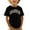 Black, variant on Unisex Kids Printed Short Sleeve T-Shirt - Casual Sports Loose Cute - Polyester, Machine Wash, Sizes 110-160 for 3-13Y
