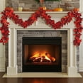 thumbnail image 5 of Moocorvic Fall Maple Leaf Garland, 5.74ft Thanksgiving Decoration Hanging Artificial Garland for Indoor Outdoor Wedding Fireplace, 5 of 6