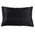 thumbnail image 3 of Bedding Luxury Soft Silky Satin Pillow Black With Zipper UK US Queen 51*76*2 cm, 3 of 8