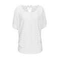 thumbnail image 4 of Mittory Womens Tank Tops Eyelet Embroidery Off Shoulder Tanks Casual Scoop Neck Blouses Summer Loose Flowy Clothes, 4 of 6