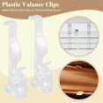thumbnail image 4 of Valance Clips, Clear Plastic Valance Clips for Blinds, Hidden Window Blind Clips for Horizontal Blin, 4 of 5