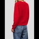 thumbnail image 4 of Suéter de Cuello de Solapa para Mujer, Chaqueta de Punto con Botones y Abertura Frontal, Cárdigan de Larga con Botones Rojo M, 4 of 7