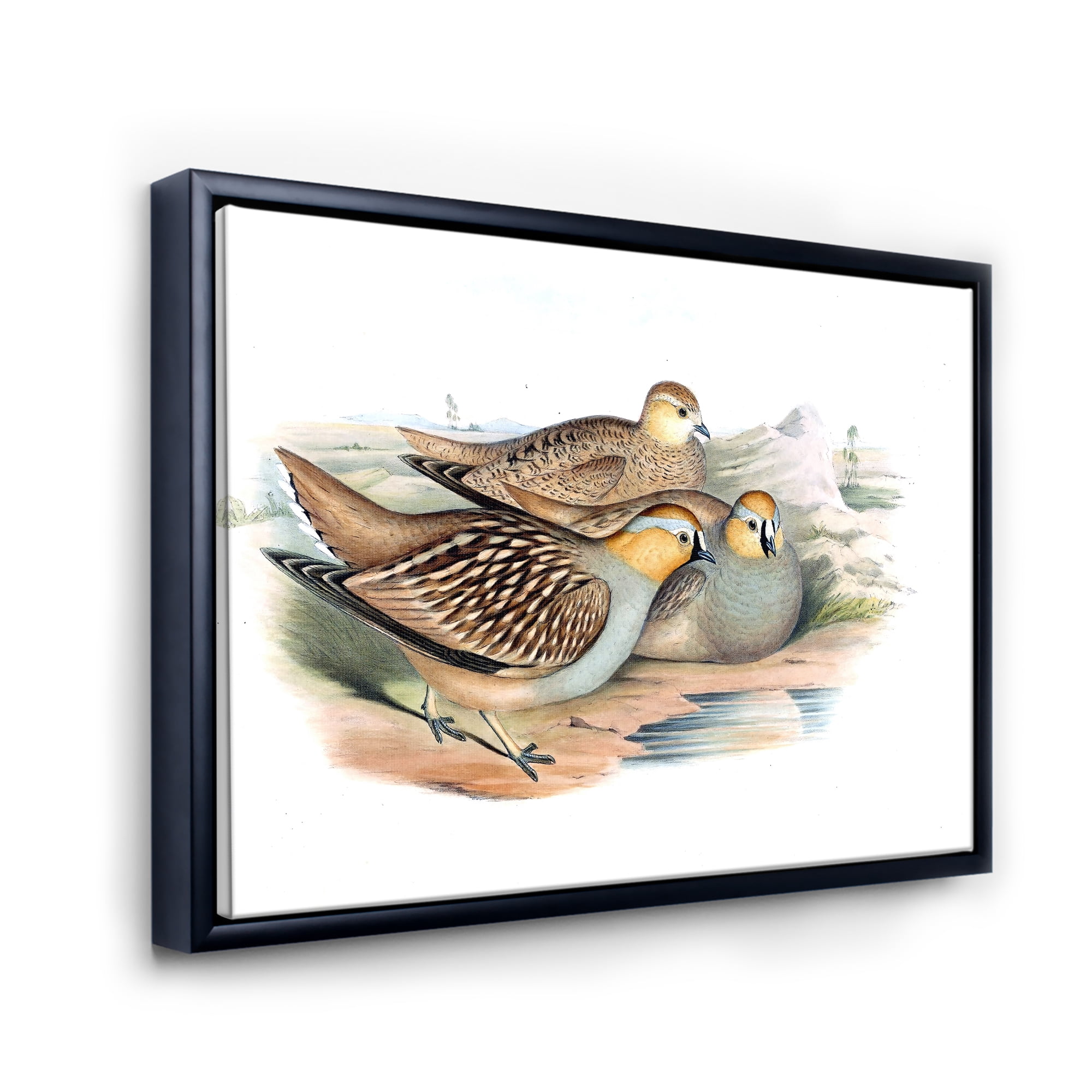 Designart 'Ancient Birds In The Wild III' Traditional Framed Canvas Wall Art Print